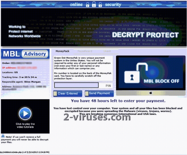 Le virus Decrypt Protect