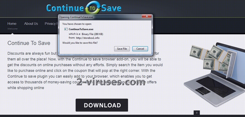 Le virus “Continue to Save”