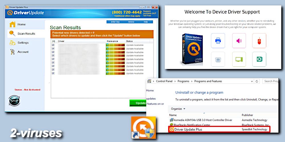 driver update plus screenshots analysis