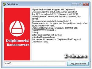 Le ransomware Delphimorix