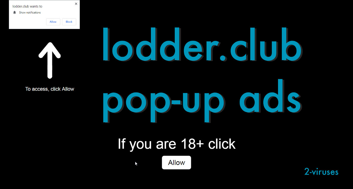 lodder.club pop-up ads